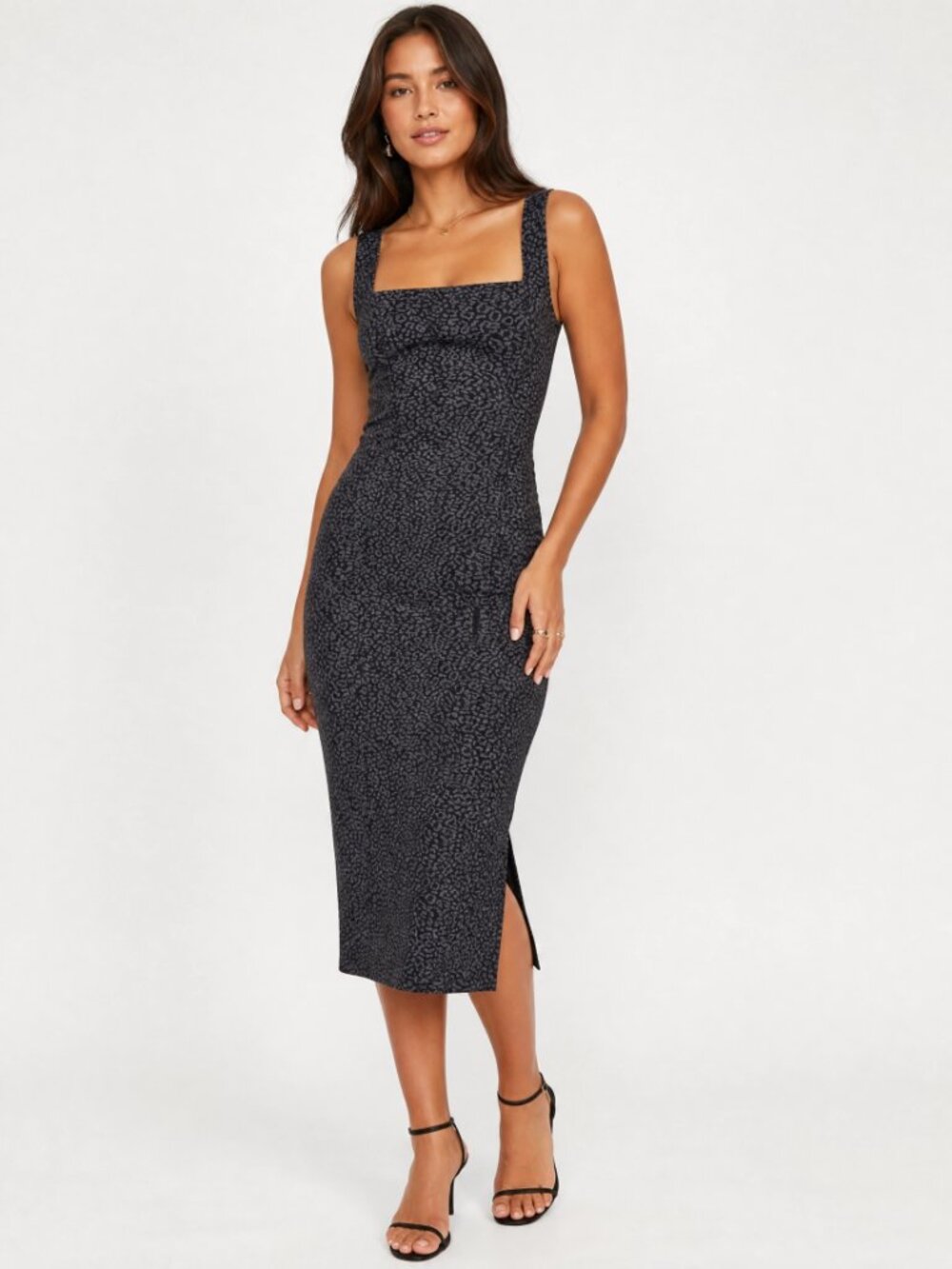 Le Château Black Sleeveless Fitted Dress – Size XL / 16 – Made in Canada